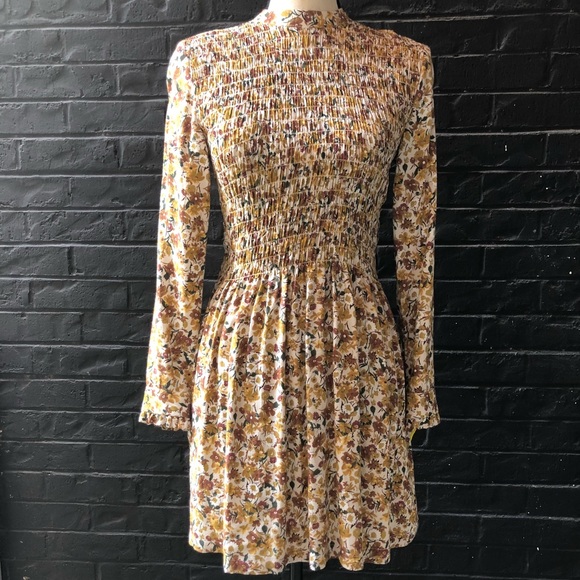 topshop floral smock dress